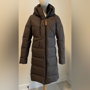 Indyeva- Women's Brown Hooded Puffer Coat